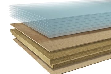 Конструкция: дуб 2 мм, HDF-основа, 7-слойный UV-лак